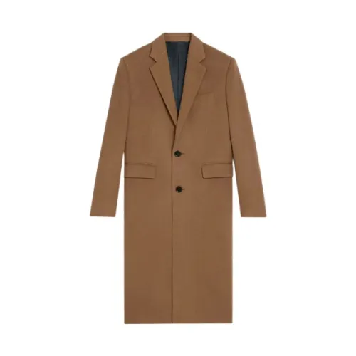 Celine , Brown 3/4 Coat Straight Collar ,Brown female, Sizes: