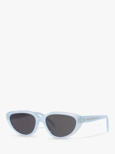 Celine CL40220U Women's Cat's Eye Sunglasses, Light Blue/Grey - Light Blue/Grey - Female