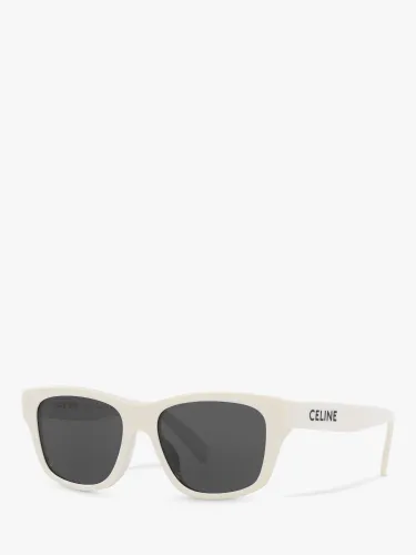 Celine CL40249U Men's Rectangular Sunglasses - White/Grey - Male
