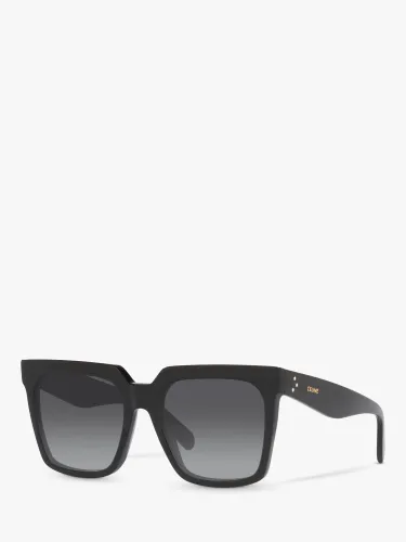 Celine CL4055IN Women's Square Sunglasses - Shiny Black/Grey Gradient - Female