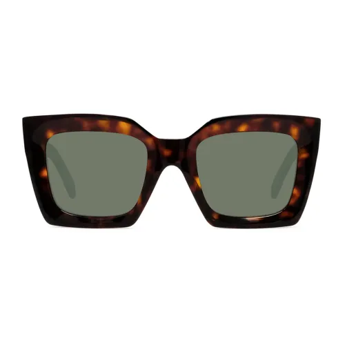 Celine , Geometric Bold 3 Dots Sunglasses ,Brown female, Sizes: