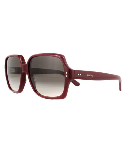 Céline Womens Celine Sunglasses CL40074I 69F Shiny Bordeaux Brown Gradient - Red - One