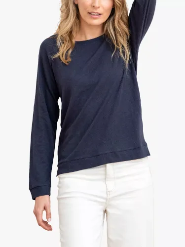 Celtic & Co. Linen Blend Sweatshirt, Navy - Navy - Female
