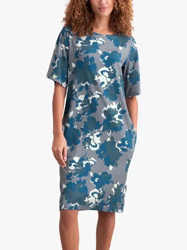Celtic & Co. Organic Cotton T-Shirt Knee Length Dress, Shadow Floral - Shadow Floral - Female