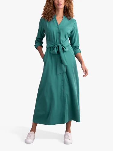 Celtic & Co. Tie Lyocell Front Midi Dress, Sea Green - Sea Green - Female