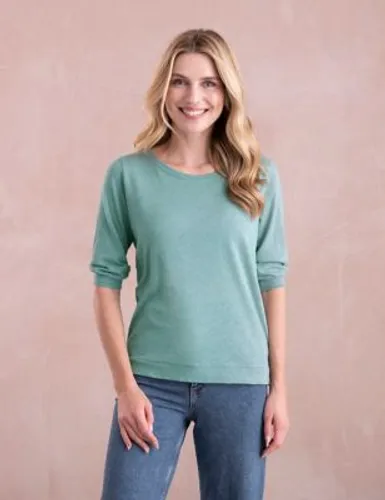 Celtic & Co. Womens Cotton Blend Sweatshirt - 12 - Light Green, Light Green
