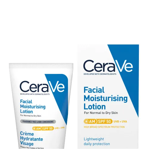 CeraVe AM Facial Moisturising Lotion SPF50 with Ceramides &