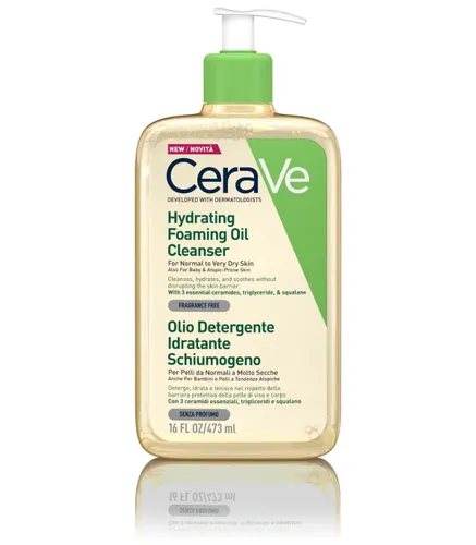 CeraVe Hydrating Foaming Oil Cleanser for Normal to Very