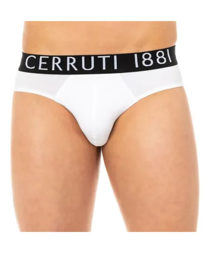 Cerruti Mens Slip Brief in breathable fabric and anatomical front 109-002445 - White