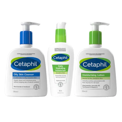 Cetaphil Oily Skin Cleanser & Moisturiser Skincare Set