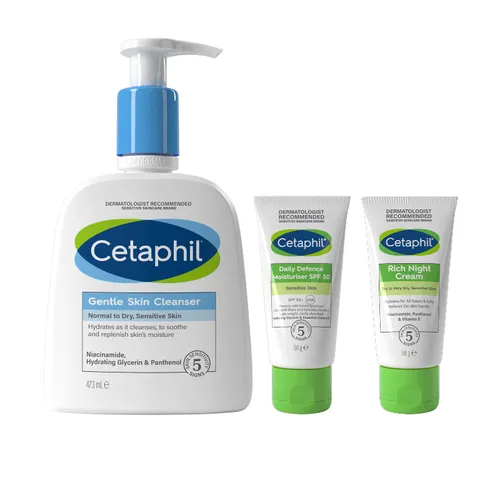Cetaphil Sensitive Skin Daily Essentials Skincare Set
