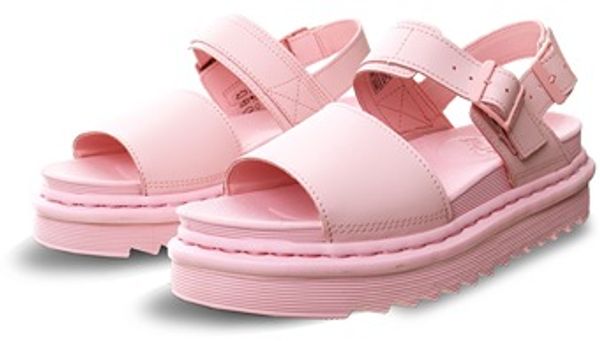 Chalk Pink Voss Leather Strap Sandals