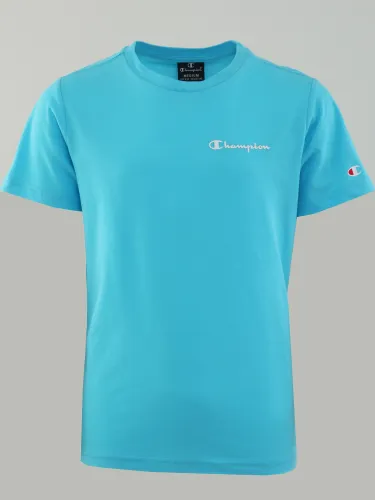 Champion Blue Junior Small Script Logo T-Shirt