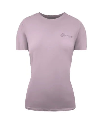 Champion Comfort Fit Womens Lilac T-Shirt Cotton