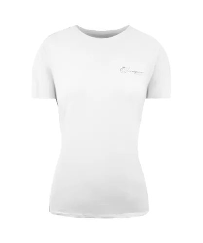 Champion Comfort Fit Womens White T-Shirt Cotton