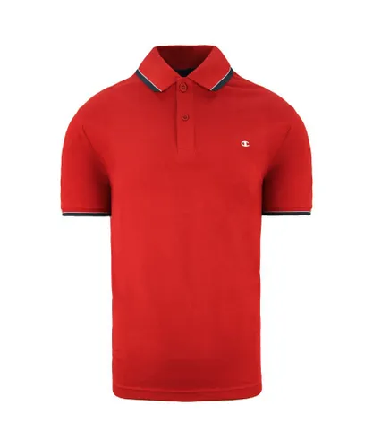 Champion Easy Fit Mens Red Polo Shirt Cotton