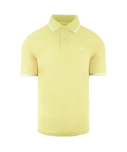 Champion Easy Fit Mens Yellow Polo Shirt Cotton