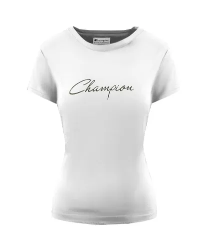 Champion Easy Fit Womens White T-Shirt Cotton