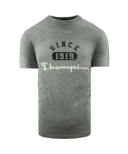 Champion Graphic Mens Grey T-Shirt Cotton