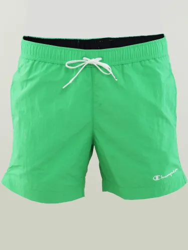 Champion Green Script Logo Print Swim Shorts