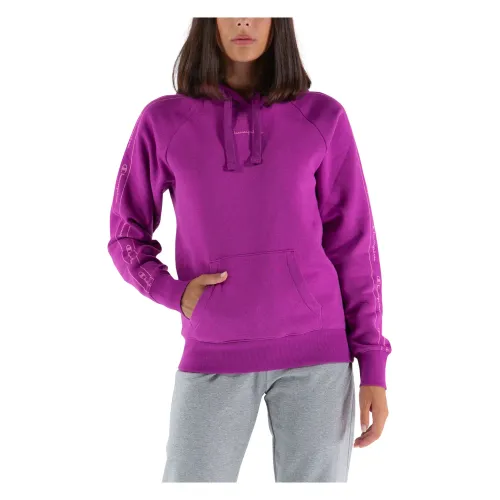 Champion , Hooded Tape Mania Sweatshirt ,Purple female, Sizes: