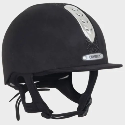 Champion Junior X-Air Dazzle Plus Riding Helmet - Black, Black