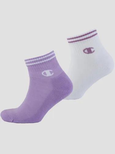 Champion Lilac / White Two Pack Crew Socks