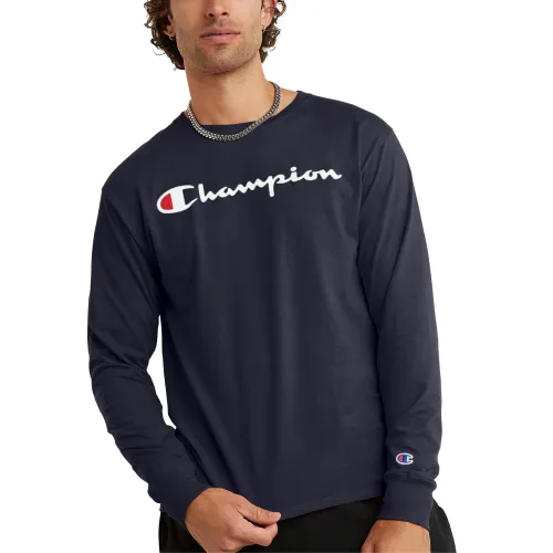 Champion Men's Classic Graphic Long Sleeve TEE T-Shirt