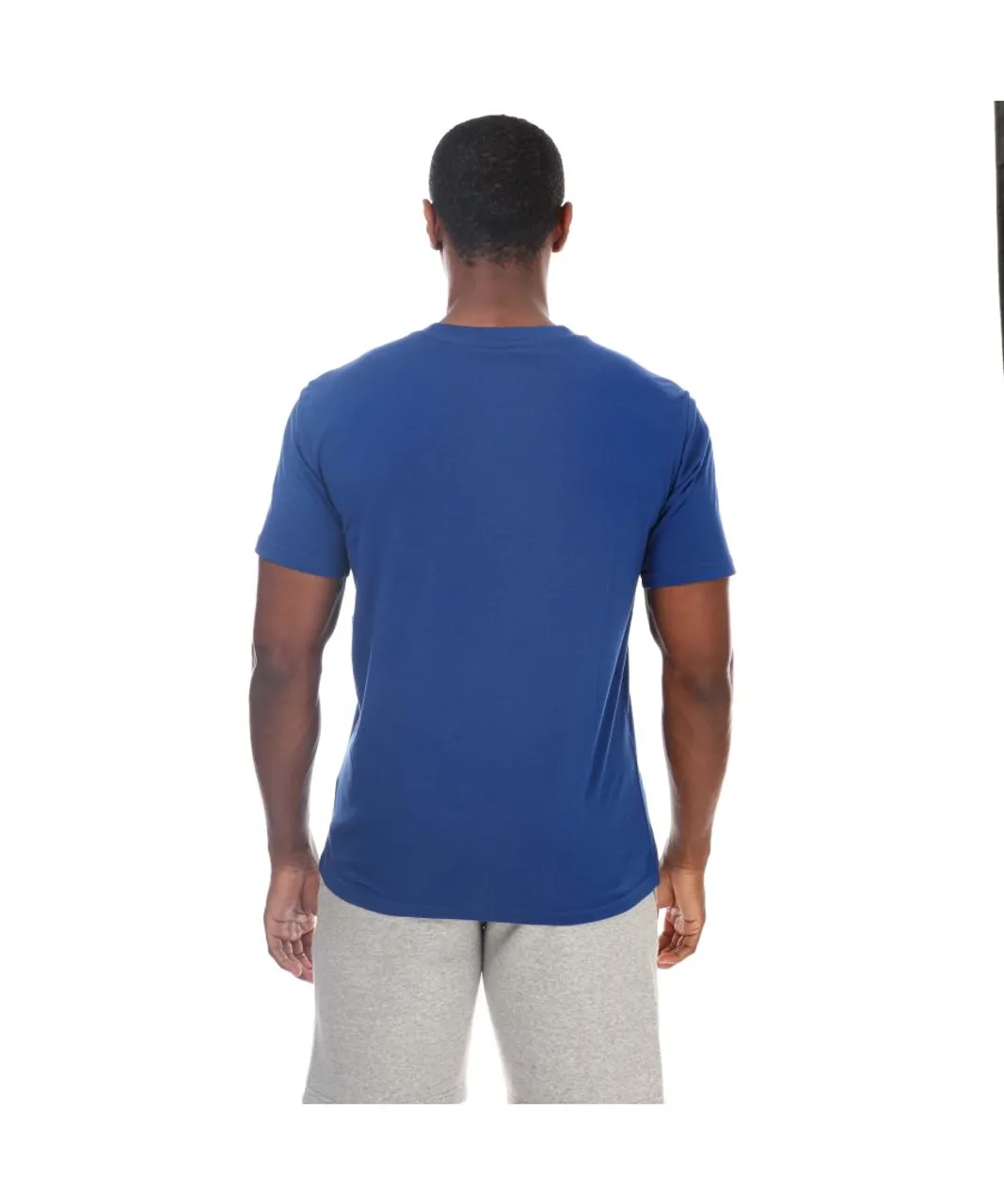 Champion Mens Crew Neck T-Shirt in Blue Cotton