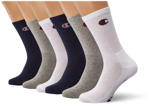 Champion Unisex Core 6pp Crew Ankle Socks