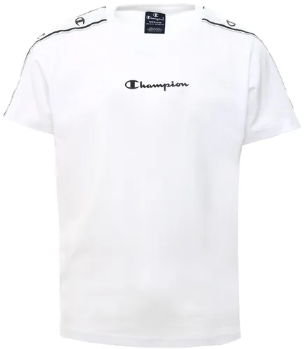 Champion White Junior Jacquard Tape T-Shirt