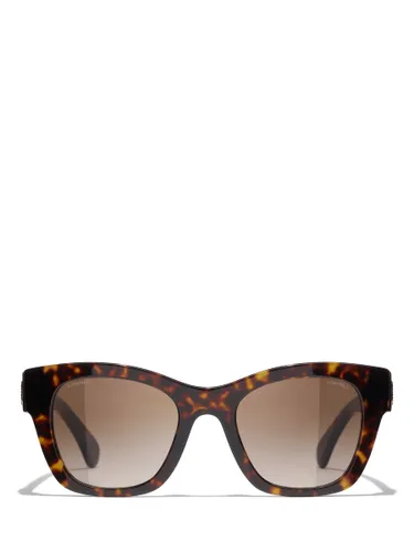 CHANEL Irregular Sunglasses CH5478 Dark Havana/Brown Gradient - Dark Havana/Brown Gradient - Male