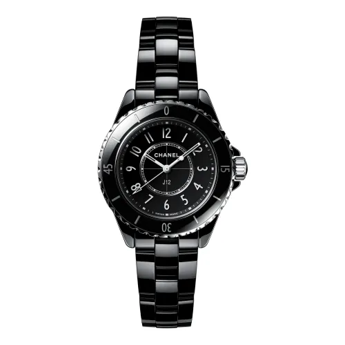 Chanel , J12 Black Ceramic Watch ,Black female, Sizes: ONE SIZE