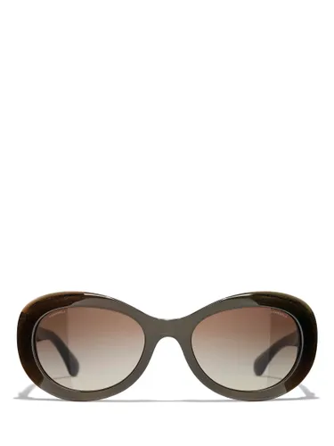 CHANEL Oval Sunglasses CH5469B Iridescent Brown/Brown Gradient - Iridescent Brown/Brown Gradient - Male