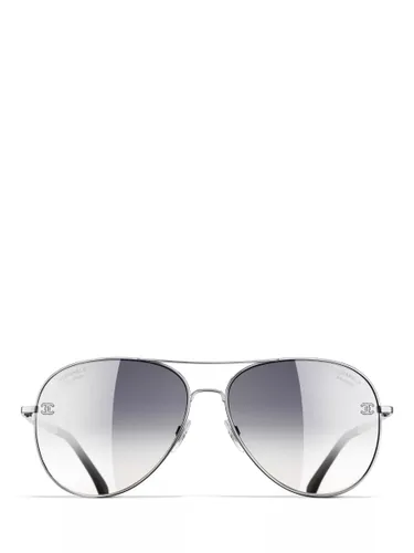 CHANEL Pilot Sunglasses CH4189TQ Silver/Grey Gradient - Silver/Grey Gradient - Male