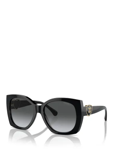 CHANEL Square Sunglasses CH5519 Black/Grey Gradient - Black/Grey Gradient - Female