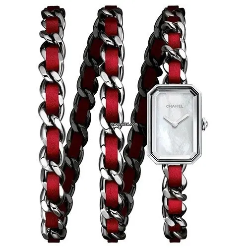 Chanel , Women`s Quartz Watch with Mother of Pearl Dial and Steel Strap ,Red female, Sizes: ONE SIZE