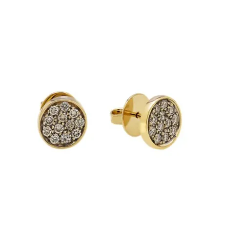 Chantecler , 18Kt Rose Gold and Diamond Earrings ,Yellow female, Sizes: ONE SIZE