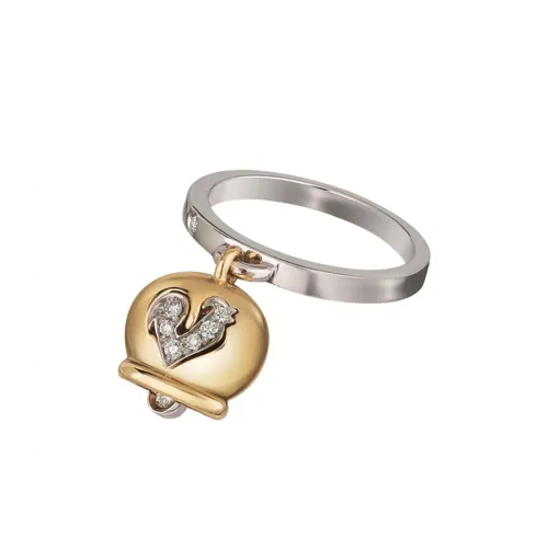 Chantecler , Bell Shape Gold and Yellow Diamond Ring ,Gray female, Sizes: 53 MM