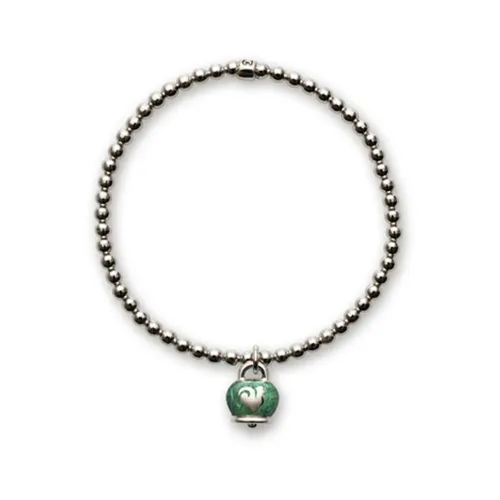 Chantecler , Et Voilà Silver Bell Bracelet ,Green female, Sizes: M