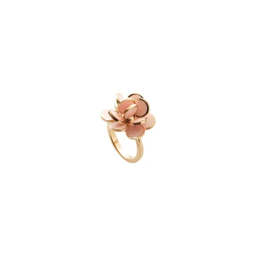 Chantecler , Mini Pink and Rose Gold Sequin Ring ,Pink female, Sizes: 52 MM