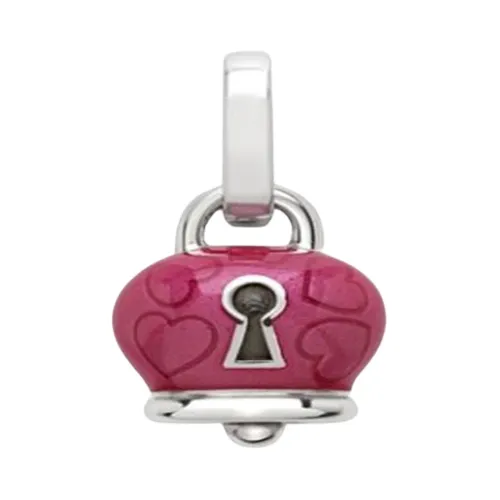 Chantecler , Red Bell Charm Pendant ,Pink female, Sizes: ONE SIZE