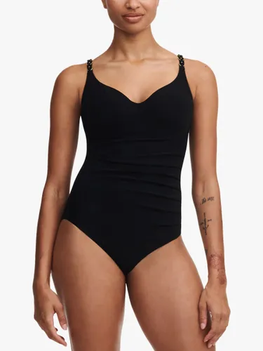 Chantelle Emblem Underwired Swimsuit, Black - Black - Female