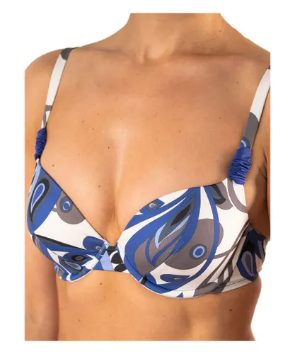 Chantelle Womens Capri Deep Plunge Bikini Top - Multicolour Polyamide