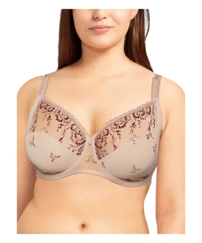 Chantelle Womens Every Curve Underwired Covering Bra - Beige