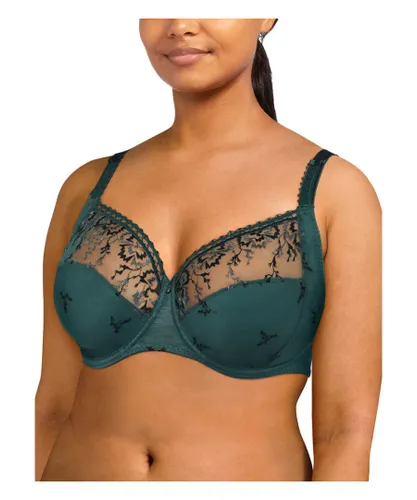Chantelle Womens Every Curve Underwired Covering Bra - Green