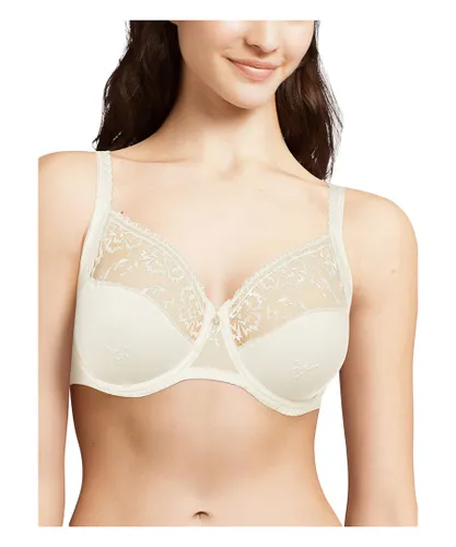 Chantelle Womens Every Curve Underwired Covering Bra - Off-White