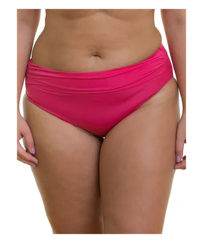 Chantelle Womens Florea High Waist Bikini Brief - Pink Polyamide