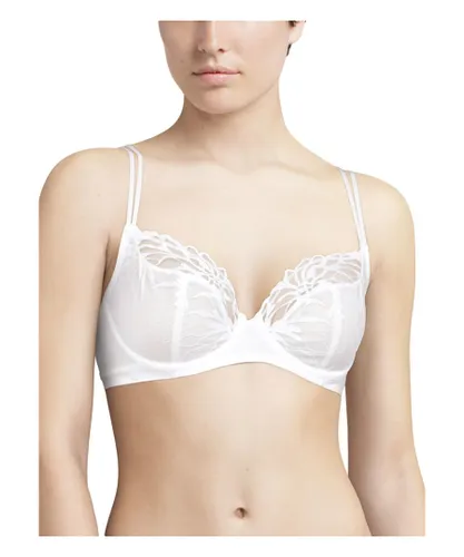 Chantelle Womens Shadows Underwired Covering Bra - White