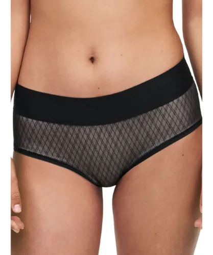 Chantelle Womens Smooth Lines Covering Shorty - Black Nylon